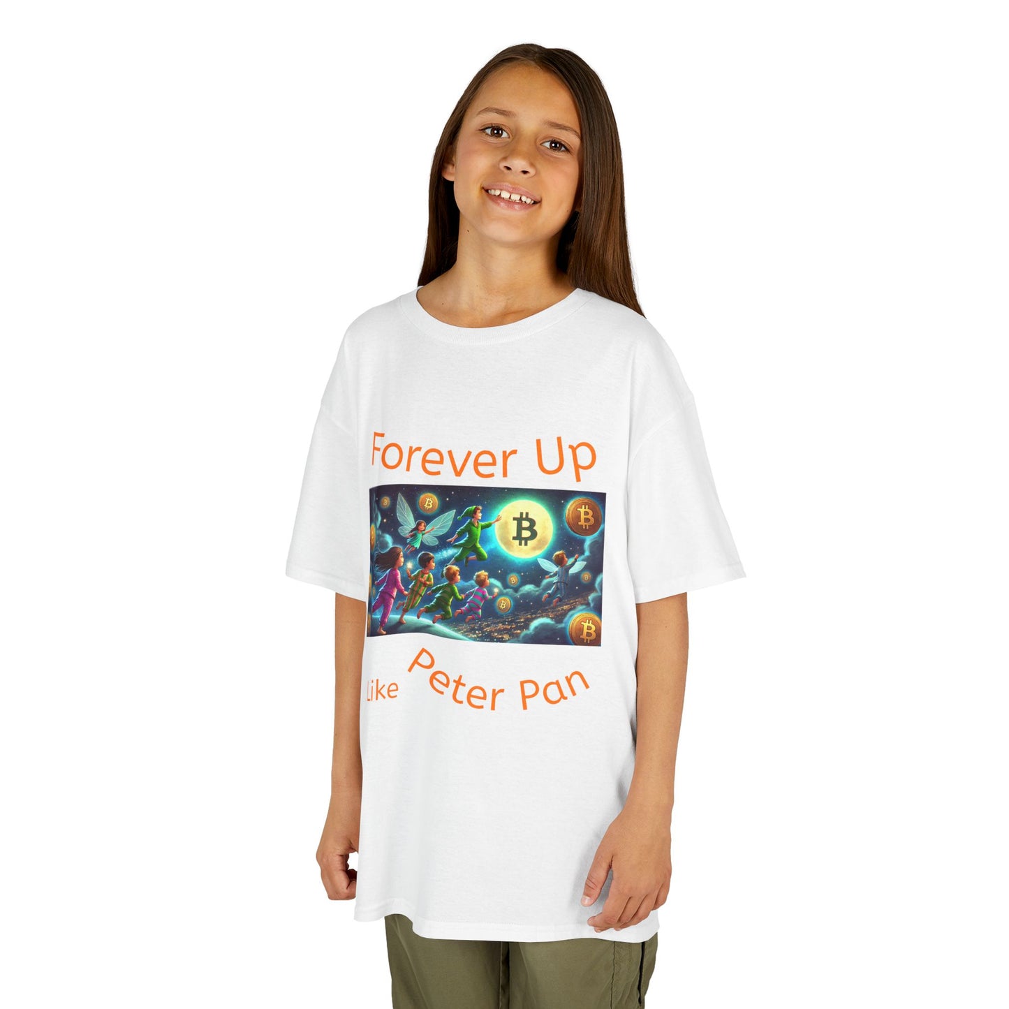 "Forever Up Like Peter Pan" T-shirt - Unisex Kids Bitcoin T-Shirt